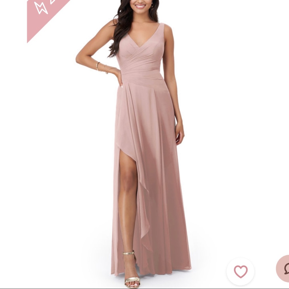 Flowy Mauve Gown with Flattering Slit (bridesmaid or prom dress)